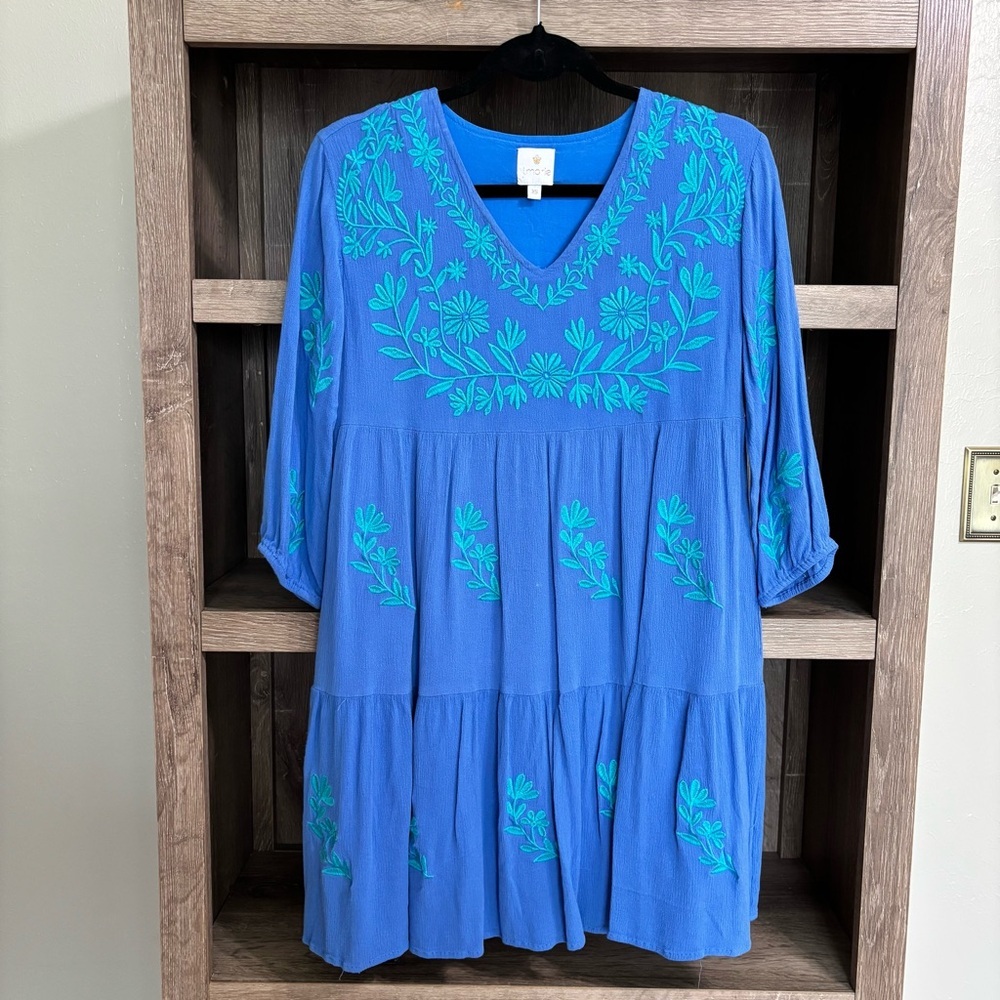 J. Marie- Madeline Floral Embroidered Tunic Dress, XS